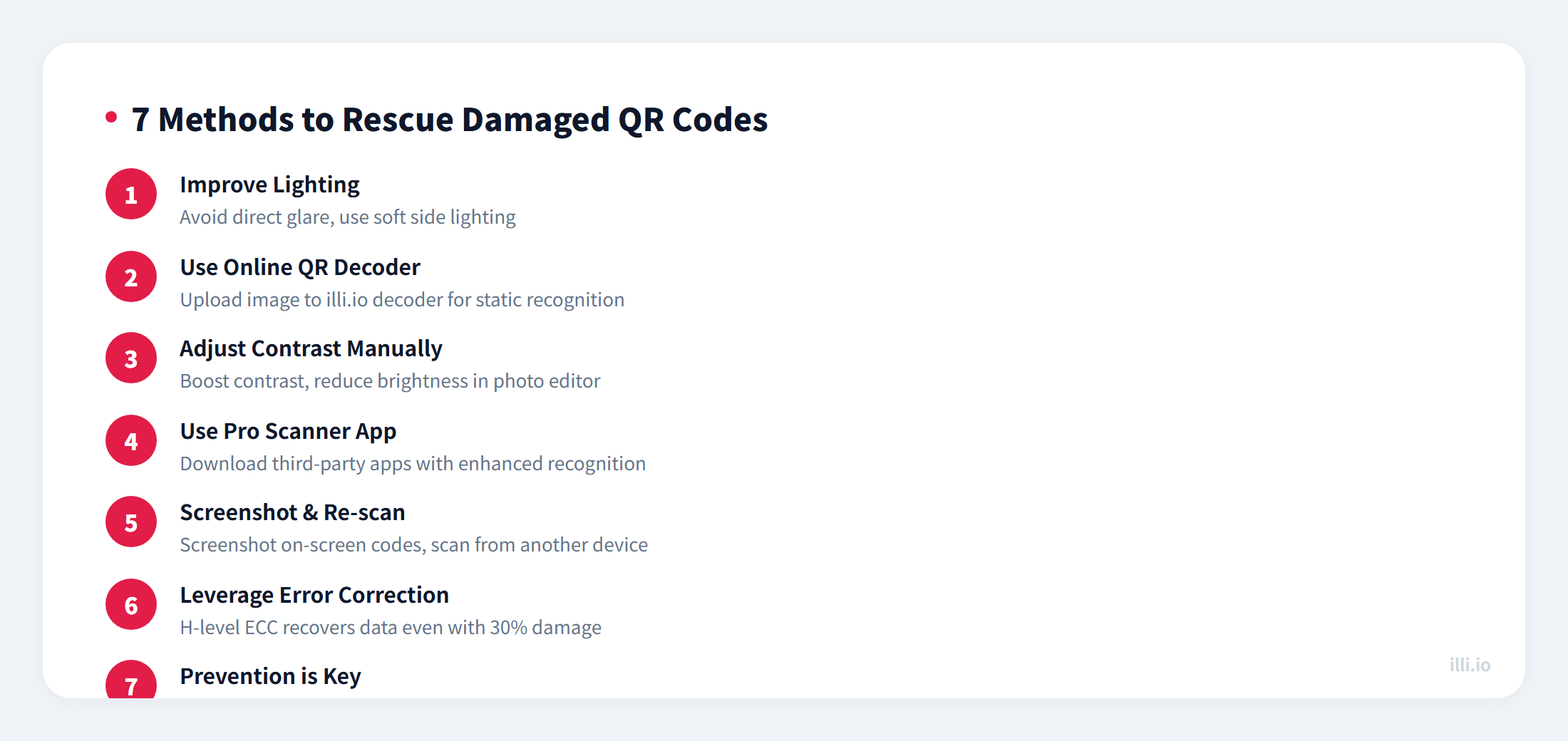 7 methods to rescue damaged QR codes
