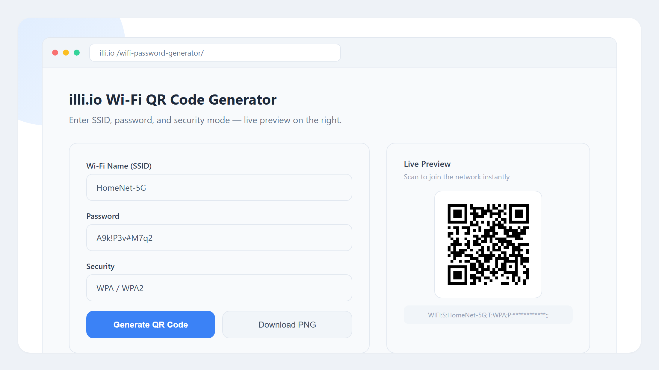 illi.io QR Generation UI